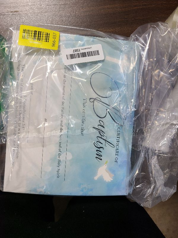 Photo 1 of 25 PCS Baptism Certificates for Church, Dedication Certificate Paper, Baby Dedication Christening Gifts for Girls Boys,Baptismal Certificates for Adults Baby Teenagers,8x10 Inch (Blue Sky)