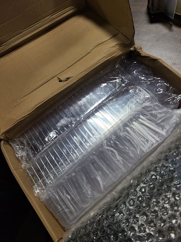 Photo 1 of 100 Pack 5 oz Plastic Dessert Cups with Lids & Spoons – Mini Parfait & Appetizer Cups, Dessert Shooter Cups – For PMOarty, Wedding, Birthday, Pudding, Mousse, Ice Cream – BPA-Free, Recyclable, Clear