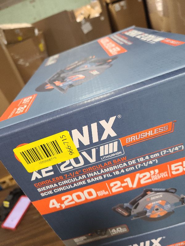 View 2 of SENIX 20V Max 7-1/4" Circular Saw for Wood Cutting | Cordless Circular Saw with 4.0Ah Battery & Charger | 4200RPM Brushless Motor, LED Light, 55° Bevel | Storage Bag Included (PSCX2-M3)