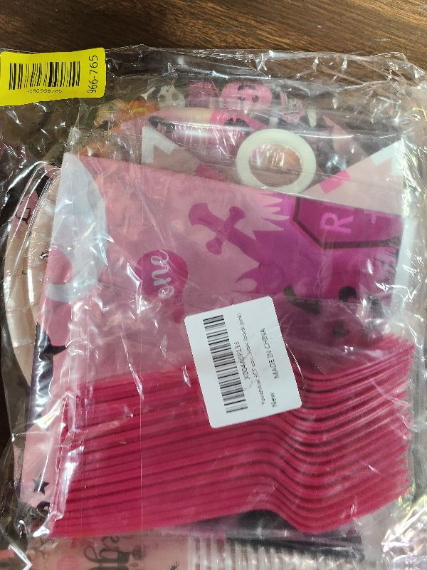 Photo 1 of 182Pcs Spooky One Birthday Decorations Girl Halloween 1st Birthday Party Decorations with Pink Plates and Napkins for Halloween Decorations Girl