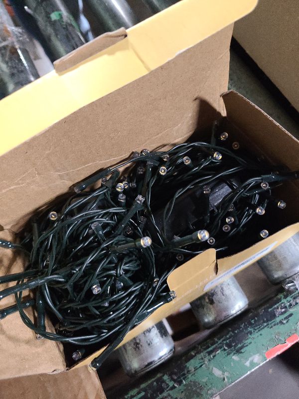 Photo 1 of 2 Pack 200 LED Solar String Lights for Outside, Solar Christmas Lights Outdoor Waterproof, Solar Outdoor String Light with 8 Lighting Modes for Xmas Tree Wedding Party Garden Decorations (Warm White)