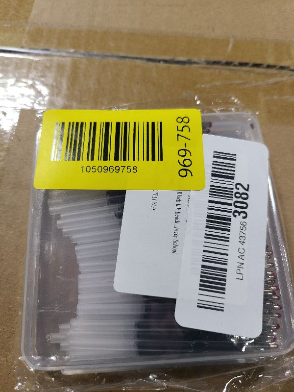 Photo 1 of 100 Pack Beadable Pens Refills Bulk - Black Ink Ballpoint Pen Refill, Smooth Writing Ink Refills for DIY Pen Making, Beaded Pens Supplies with Storage Box for DIY Lovers, Teachers