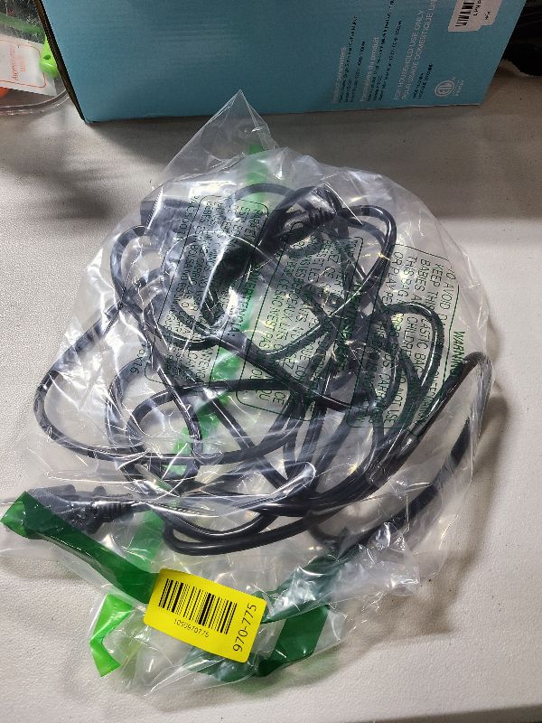 View 2 of 16/3 Black Indoor Outdoor Extension Cord 10 Ft Waterproof, Extension Cord with 3 Prong Grounded Plug,13A 1625W 16AWG SJTW, Flexible Weatherproof Power Cable for Offices, Gardens and Lawns