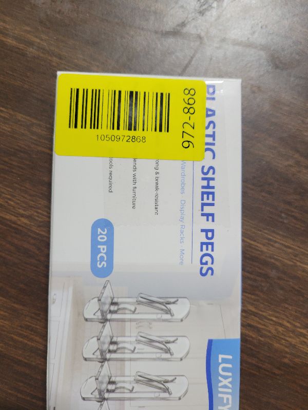 Photo 1 of 20 PCS Locking Shelf Pegs 6mm*3/4? Plastic Clear Shelf Pins & Pegs for Kitchen Cabinets, Bookcases, Wardrobe Transparent Plastic Shelf Support Pins, Compatible with All Standard 6mm Holes