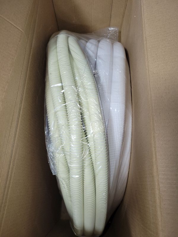 Photo 1 of 25 Ft Mini split Line set, 1/4"& 3/8" 0.D. Flared copper TubingPipes & 3/8" Thickened PE insulated Coil with Nuts &Installation Kit for Mini Split Air Conditioner & Heat System