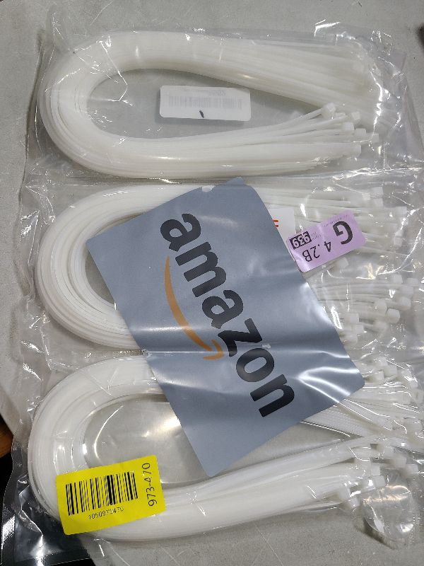 Photo 1 of 18 Inch Zip Ties Double Sided Toothed,120 LBS Tensile Strength Heavy Duty Cable Wire Ties With Self-Locking Adjustable More Durable Nylon Tie Wraps for Indoor Outdoor White?100 Pack?