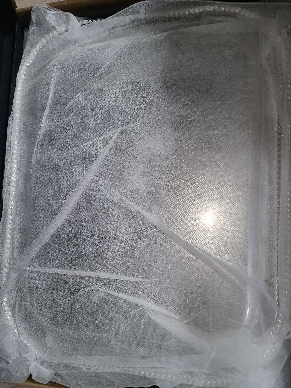 Photo 1 of 18.5"x14.5" Rectangular Silver Serving Tray with Handles, Beautiful Mirror Polished Finish, Lightweight Classic Metallic Decorative Silverplate Tray for Wedding Anniversary Birthday Holiday Gatherings