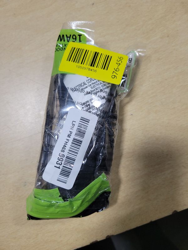 View 2 of 16/3 Black Extension Cord 6 FT Indoor, Short Extension Cord for Laptops, Coffee Makers, Office Home Appliances, 3 Prong Small Resistant Cable Flexible, 13A 125V 1625W ETL Listed