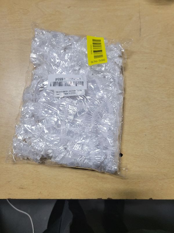 Photo 1 of 200 Pcs Ear Covers for Shower – Disposable Ear Covers for Hair Dye – Waterproof, Lightweight, Durable Plastic | Comfortable to Wear, Easy to Stretch, Suitable for Adults at Home, Spa, Travel, Hotel