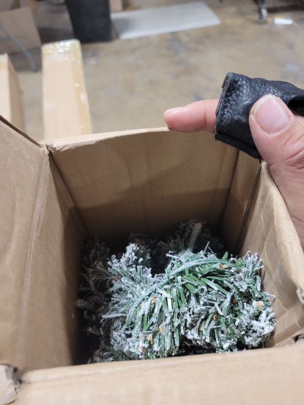 Photo 1 of 2 ft Mini Christmas Trees with 25 F5 LED Lights, 24" Decorated Burlap Artificial Tabletop Christmas Trees Home Party Decoration for Kitchen Dining Room Window