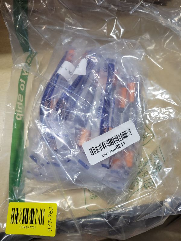 Photo 1 of 0.5ml 30G 5/16 Inch 8mm Syringe, Lab Syringes Individually Wrapped, Pack of 25