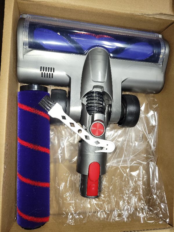 Photo 1 of 2 Brushes Vacuum Cleaner Head with Four Green LED Lights & Self-Standing Design, for V7/V8/V10/V11/V15, Quick-Release Motorized Brush Roll, Anti-Tangle for Hard Floor & Thin Carpets & Shaggy Carpet