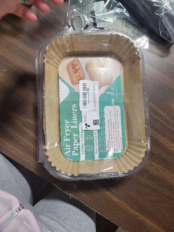 Photo 1 of 200PCS Air Fryer Liners for Ninja: Higher Non-Stick Disposable Parchment Paper Liner for Ninja DZ201/DZ401 Dual Airfryer Baking - Food Grade Ninja Air fryer Accessories (Rectangle - 8.6 x 5.5 inch)