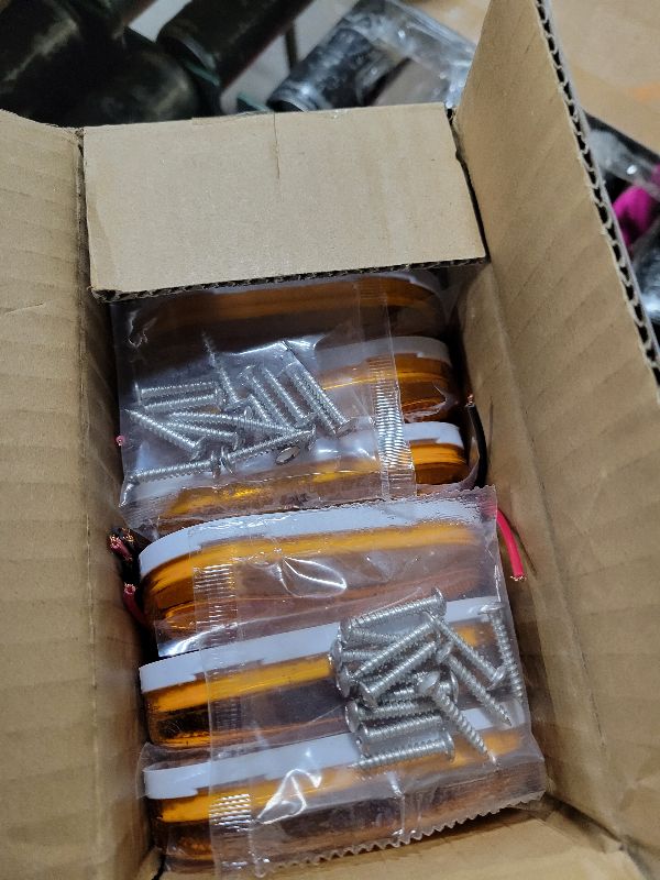 Photo 1 of 14Pcs 4 Inch Rectangle Led Trailer Marker Lights w/Reflex Lens, 2x4 LED Trailer Clearance Side Marker Lights 6 LED Surface Mount for Truck RV Camper Motorhome Clearance Running Lights(7 Amber+ 7 Red)