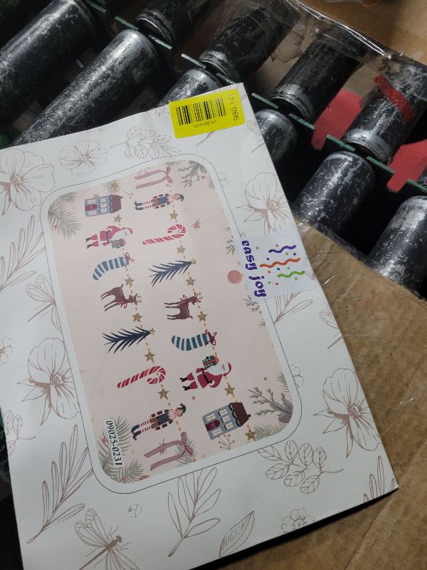 Photo 1 of 1 Merry Christmas Banner Christmas Party Decorations with Santa Claus Stocking Reindeer Candy Cane Garland Banner for Xmas Fireplace Holiday Home Window Indoor Decor New Year Winter Party Supplies