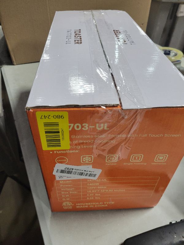 Photo 1 of 4 Slice Toaster with Smart Digital Touchscreen & 1-Touch Memory | Stainless Steel Long Extra-Wide Slot for Bagels & Artisan Bread | Single-Slice Defrost and Reheat Modes