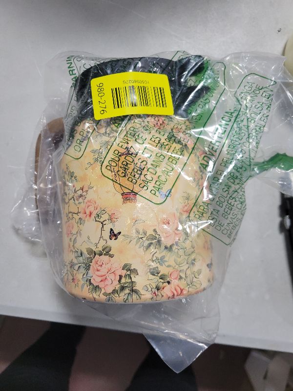 Photo 1 of 1000ml Smart Temperature Control Vintage Floral Tea Thermos Stainless Steel Insulated Mug with Built-In Filter Double Wall Vacuum Travel Tumbler for Hot Cold Drinks (plum blossom)