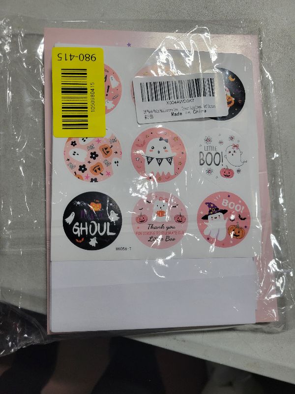 Photo 1 of 24 Pack Pink Halloween Greeting Cards with Envelopes and Stickers – 6 Vintage-Inspired Designs, 4x6 Inches Blank Note Cards,Trick or Treat Supplies, Halloween Party Invitations, Thank-You Notes