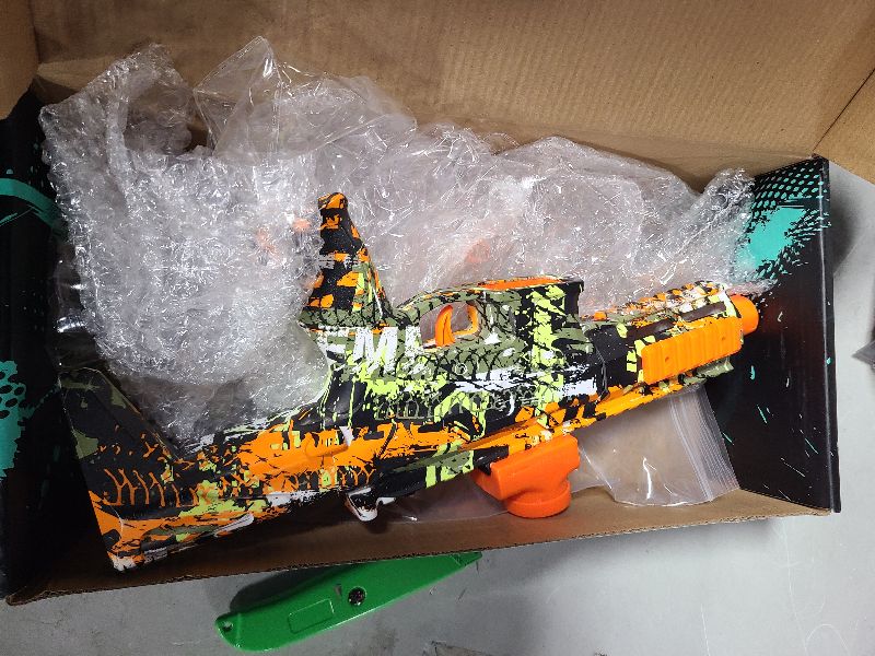 Photo 1 of 2 Pack Gel Splatter Blasters, Full Auto Electric Splatter Ball Toy, 10 Rounds Per Seconds, 50000+, 600 Hopper, 2 Rechargeable Batteries, Outdoor Activities Team Game Toy for Age 12+ Year Up