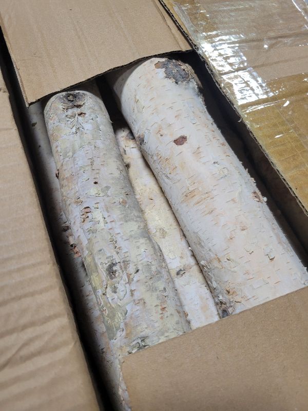 Photo 1 of 12Pack Birch Logs for Fireplace Decor - Natural Decorative Birch Wood Branches (1.6"-2.4" Dia. x 16.5" Long) for DIY Crafts, Home Décor, and Fire Pit