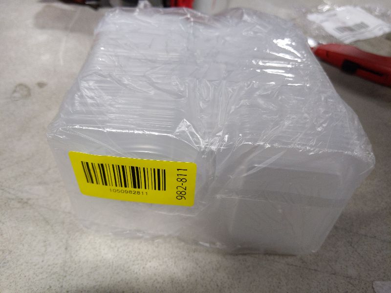 Photo 1 of 20pcs Double Compartment Condiment Container with Lids, Mini Plastic Snack Containers,BPA Free,Microwave Safe,Leakproof Food Storage, To Go Food Containers,Take Out Sauce Container