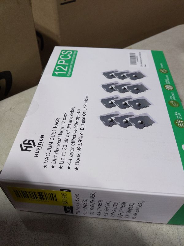 Photo 1 of 12 Pack - Vacuum Bags for iRobot Roomba i & s & j Series, Compatible with Roomba vacuum i1,i1+, i3,i3+, i4,i4+, i6, i6+, i7, i7+, i8, i8+, j7,j7+,s9,s9+ Automatic Dirt Disposal Bag