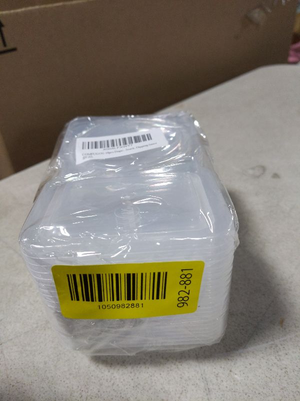 Photo 1 of 10pcs Double Compartment Condiment Container with Lids, Mini Plastic Snack Containers,BPA Free,Microwave Safe,Leakproof Food Storage, To Go Food Containers,Take Out Sauce Container