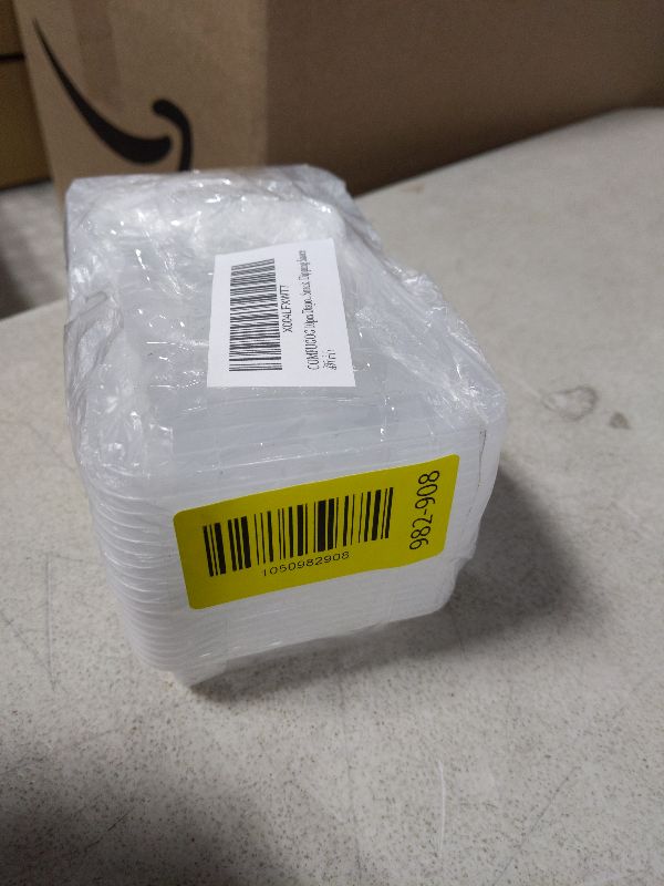 Photo 1 of 10pcs Double Compartment Condiment Container with Lids, Mini Plastic Snack Containers,BPA Free,Microwave Safe,Leakproof Food Storage, To Go Food Containers,Take Out Sauce Container