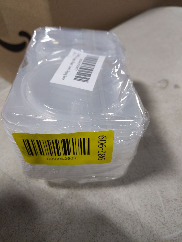 Photo 1 of 10pcs Double Compartment Condiment Container with Lids, Mini Plastic Snack Containers,BPA Free,Microwave Safe,Leakproof Food Storage, To Go Food Containers,Take Out Sauce Container