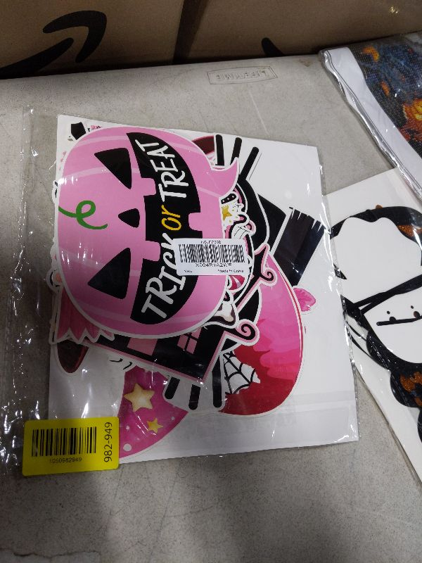 Photo 1 of 30 Pcs Pink Halloween DIY Selfie Props Kits, Paper Pumpkin Ghost Photo Booth Props for Halloween Party Decoration