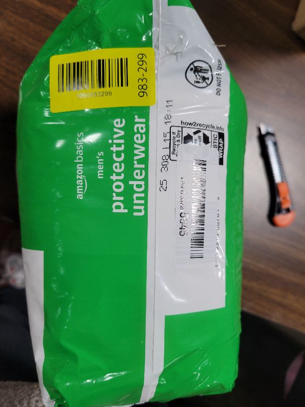 Photo 1 of Amazon Basics Incontinence Underwear for Men, Maximum Absorbency, X-Large, 16 Count (1 Pack)