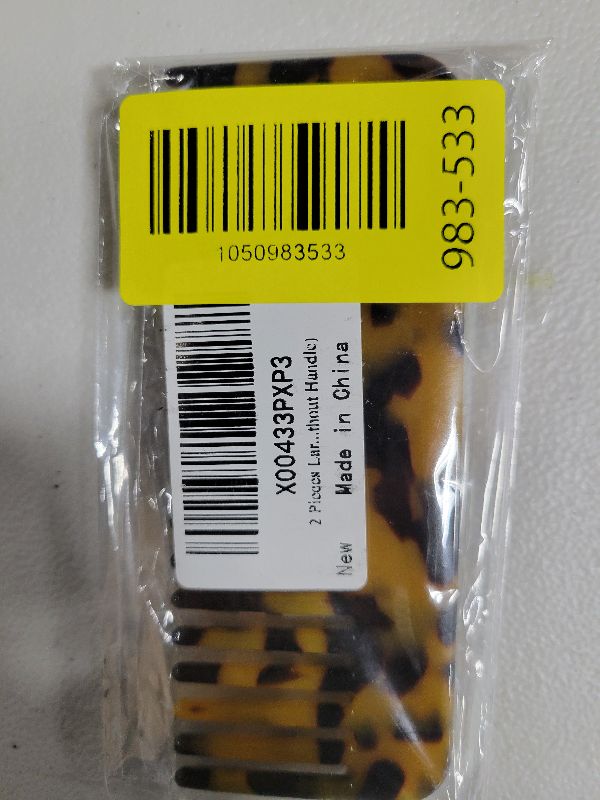 Photo 1 of 2 Pieces Mini Hair Detangling Comb Wide Tooth Comb Tortoise Cellulose Acetate Anti-static Hair Styling Combs (Without Handle)
