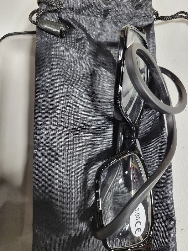Photo 1 of ?Magnetic Reading Glasses with Front Connect Blue Light Blocking,Comfortable Neck Hanging Readers for Men and Women (BLACK, 3, x)