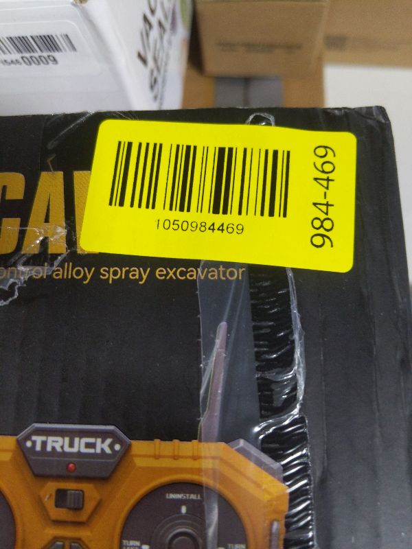 Photo 1 of 1:20 RC Excavator Construction Truck Toy, 13CH 2.4GHz Remote Control Excavator Toy, with Metal, Lighting/Music/Spray, Rotable 680°, Suitable for Children Aged 6-12, Boy's Birthday Gift