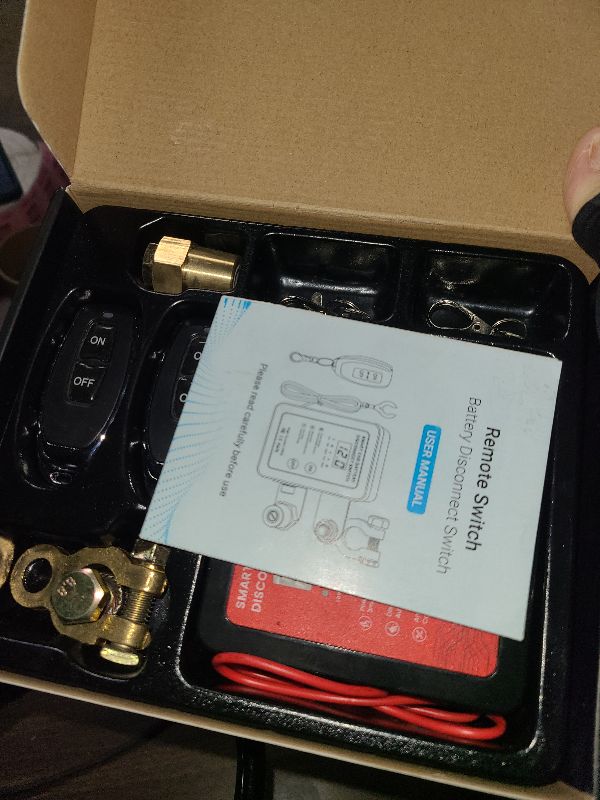 Photo 1 of 12V 240A Remote Control Battery Kill Switch for Car - Smart Battery Disconnect Switch with LED Indicator, Anti-Theft Protection & Prevents Battery Drain, for Cars, Trucks, RVs, Marine Vehicles