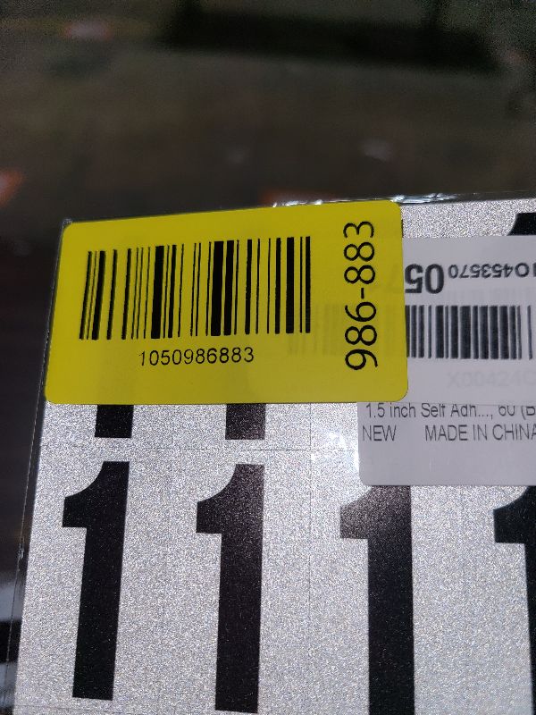 Photo 1 of 1.5 inch Self Adhesive Numbers for Mailbox, House Numbers, Reflective Mailbox Number, Trash Cans Number, for Outside, 60 PCS (Black/White)