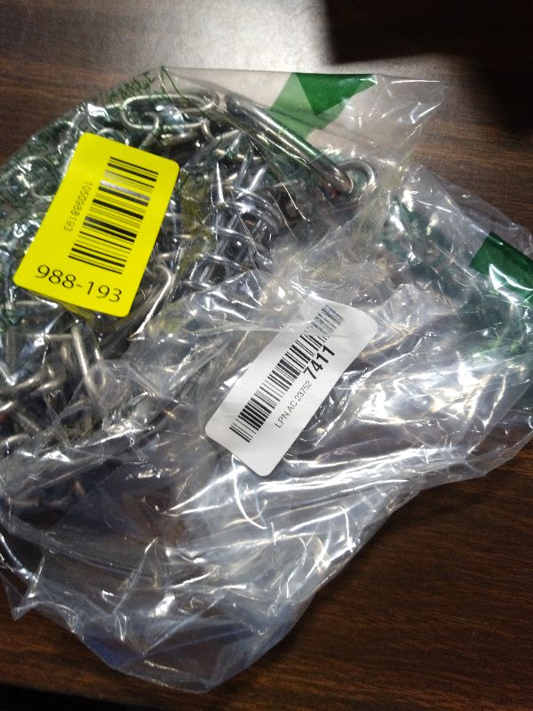 Photo 1 of 15 ft Dog Chains for Outside - Heavy Duty Tie Out Chain Leash Great for Small to Large Dogs Up to 200Lbs - Chew Proof Long Chain for Yard Camping or Travel (15ft with Spring / 200lbs)