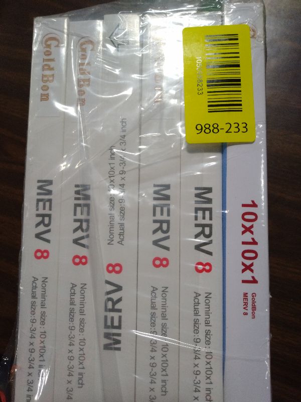 Photo 1 of 10x10x1 Air Filter 6 Pack MERV 8 MPR 700 FPR 5- GoldBon AC Filter USA Design- Electrostatic Pleated Air Conditioner HVAC AC Furnace Filters for Pollen, Smoke,Pet Dander