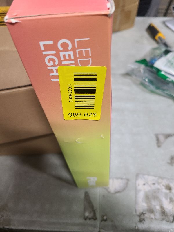 Photo 1 of 12 Inch LED Flush Mount Ceiling Light Fixture, 24W Modern Ultra-Thin Ceiling Lamp with Remote, 2400LM Dimmable Brightness, 2700K-6500K Adjustable Color Temperature, for Bedroom Living Room Kitchen