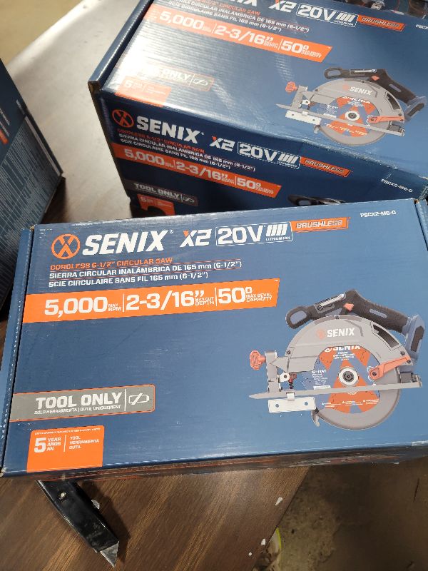 Photo 1 of Senix X2 20V Max Brushless 2-3/16 In. Cordless Circular Saw Kit with 50 max bebel capacity