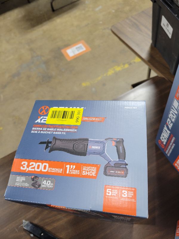 Photo 1 of SENIX X2 20 Volt Max* 1-Inch Compact Reciprocating Saw Power Tool Set, Variable Speed, 3200 SPM Max, Quick Blade Release, 3-Mode LED Light, Includes Battery and Charger (PSRX2-M3)
