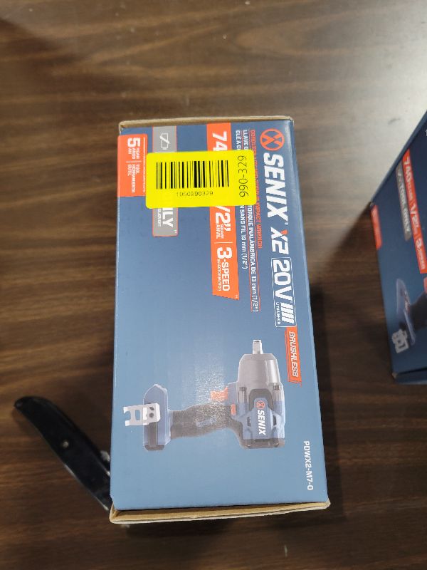 Photo 1 of SENIX 20 Volt Max* 1/2" Cordless Impact Wrench, 550 ft-lbs. Max Torque, 4000 RPM Max, 3 Speed Mode, Brushless Motor - Includes Belt Clip, Tool Only, Battery Not Included (PDWX2-M7-0)