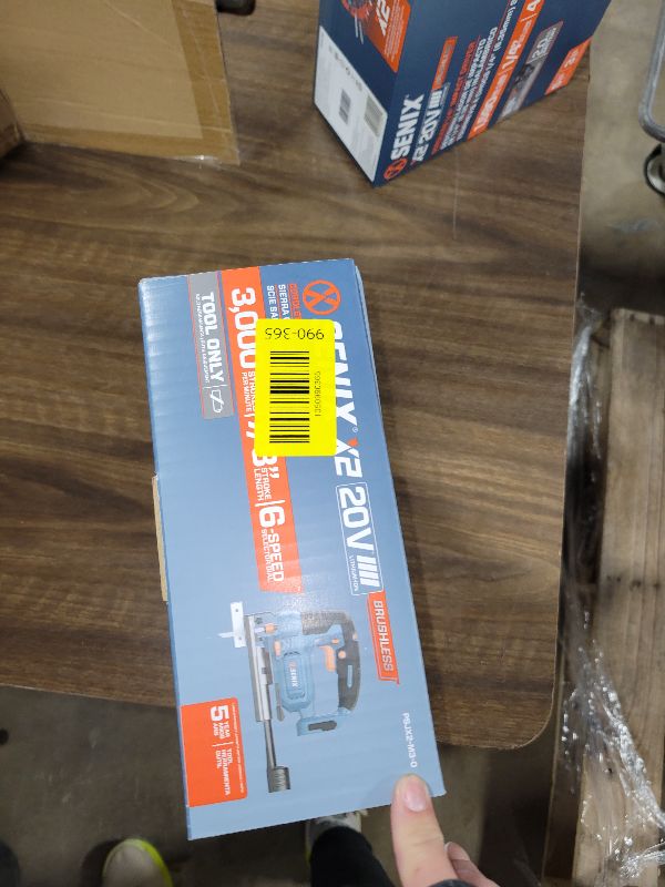Photo 1 of SENIX 20V Max Cordless Jigsaw (Bare Tool Only), Jigsaw Cut Off Tool with Brushless Motor, 3000SPM, 6-Speed & 4-Orbital Settings, 45° Bevel Cuts, Includes Blades for Straight/Curved/Circular Cutting