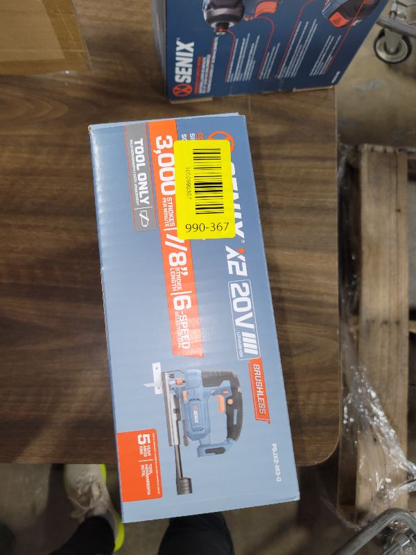 Photo 1 of SENIX 20V Max Cordless Jigsaw (Bare Tool Only), Jigsaw Cut Off Tool with Brushless Motor, 3000SPM, 6-Speed & 4-Orbital Settings, 45° Bevel Cuts, Includes Blades for Straight/Curved/Circular Cutting