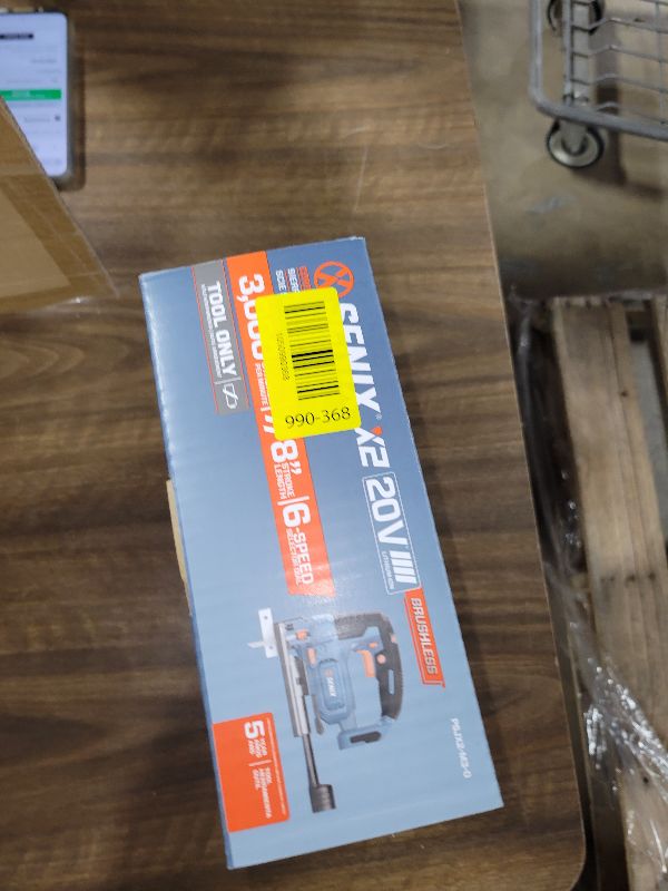 Photo 1 of SENIX 20V Max Cordless Jigsaw (Bare Tool Only), Jigsaw Cut Off Tool with Brushless Motor, 3000SPM, 6-Speed & 4-Orbital Settings, 45° Bevel Cuts, Includes Blades for Straight/Curved/Circular Cutting