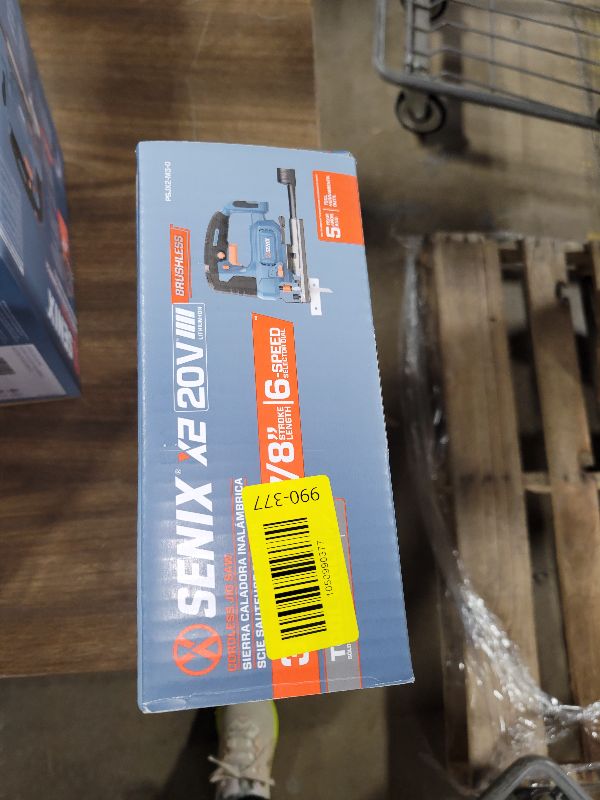Photo 1 of SENIX 20V Max Cordless Jigsaw (Bare Tool Only), Jigsaw Cut Off Tool with Brushless Motor, 3000SPM, 6-Speed & 4-Orbital Settings, 45° Bevel Cuts, Includes Blades for Straight/Curved/Circular Cutting