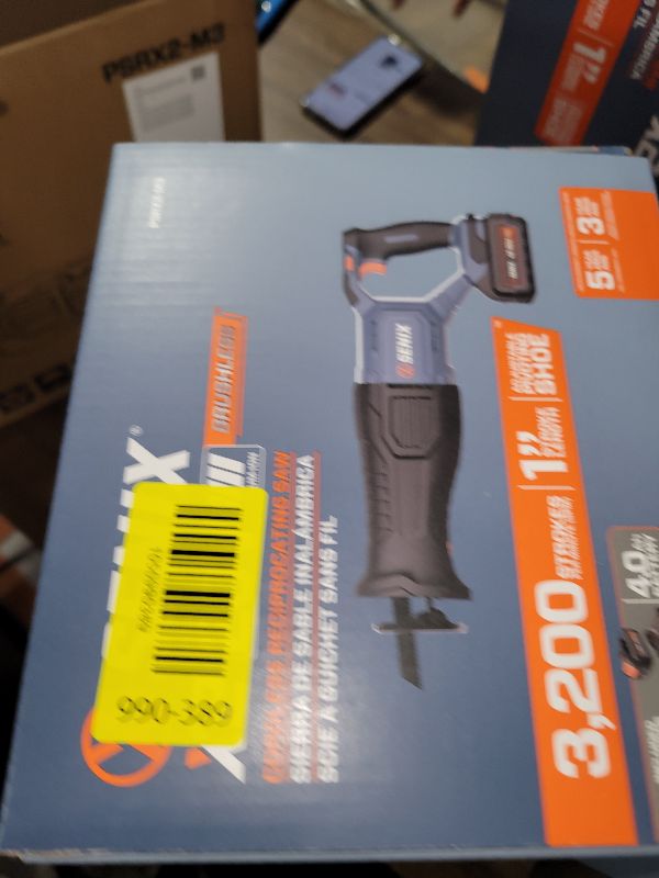 Photo 1 of SENIX X2 20 Volt Max* 1-Inch Compact Reciprocating Saw Power Tool Set, Variable Speed, 3200 SPM Max, Quick Blade Release, 3-Mode LED Light, Includes Battery and Charger (PSRX2-M3)