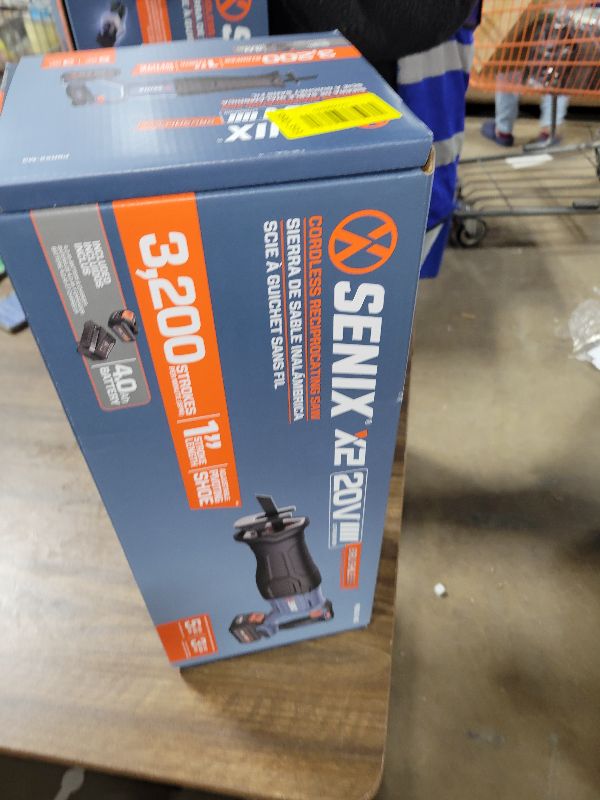 Photo 1 of SENIX X2 20 Volt Max* 1-Inch Compact Reciprocating Saw Power Tool Set, Variable Speed, 3200 SPM Max, Quick Blade Release, 3-Mode LED Light, Includes Battery and Charger (PSRX2-M3)