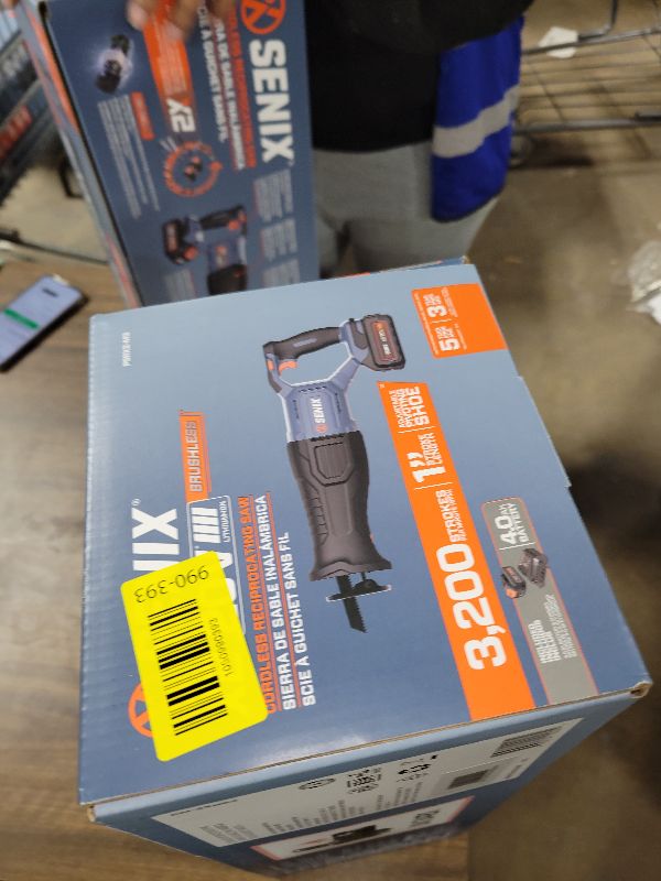 Photo 1 of SENIX X2 20 Volt Max* 1-Inch Compact Reciprocating Saw Power Tool Set, Variable Speed, 3200 SPM Max, Quick Blade Release, 3-Mode LED Light, Includes Battery and Charger (PSRX2-M3)