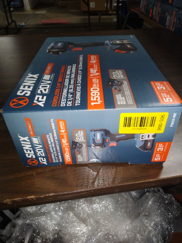 Photo 1 of Senix 20V Max Brushless Lithium-Ion 1/4 in. Cordless Impact Driver Kit (2 Ah) - PDIX2-M2